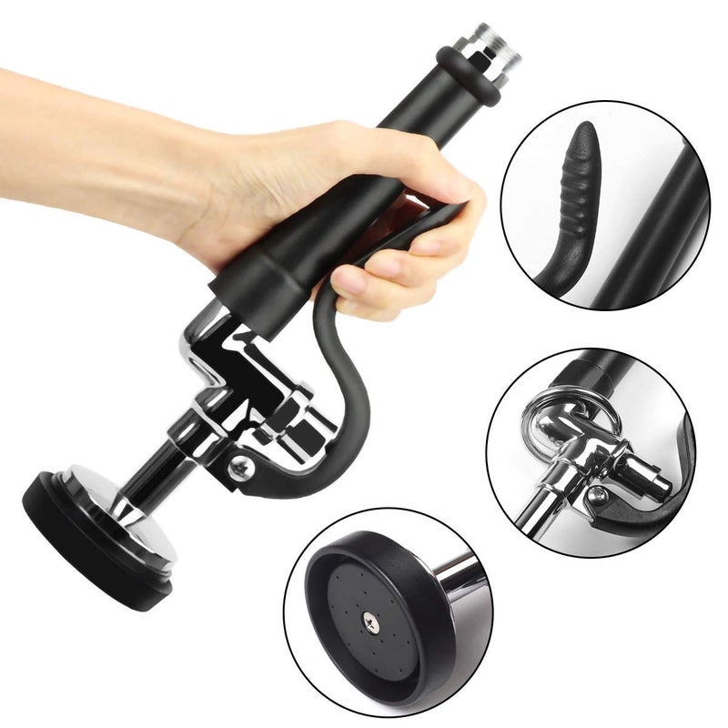 KWODE Pre-rinse Spray Valve Head for All Commercial Kitchen Sink Faucet, High Pressure Dish Sprayer Nozzle with Hand Grip Assembly Replacement Kit for Restaurant Industrial Faucets Black - Image 4